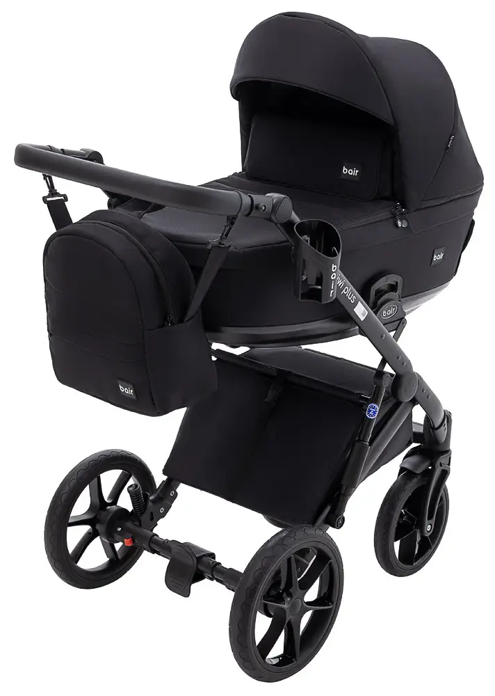 Коляска 2 в 1 Bair Kiwi Plus ECO Soft BKP-452 чорный
